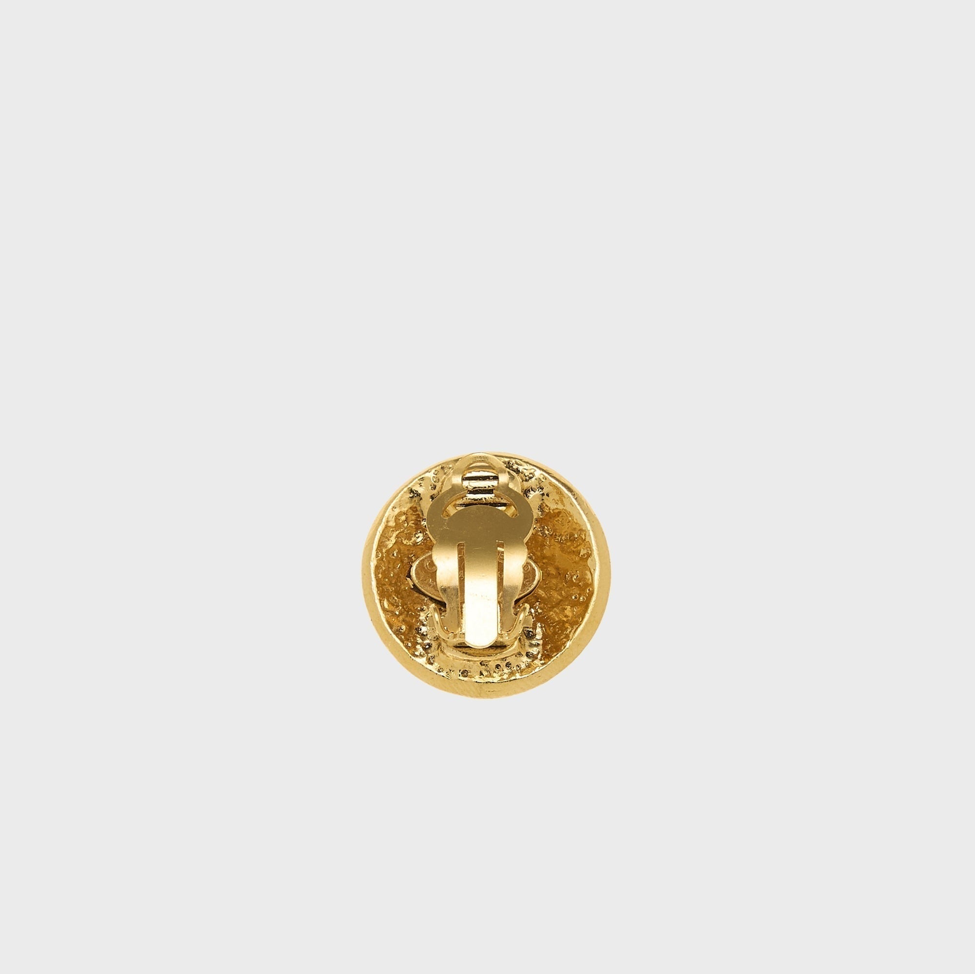 WGACA Chanel CC Round Clip-On Earrings - Gold