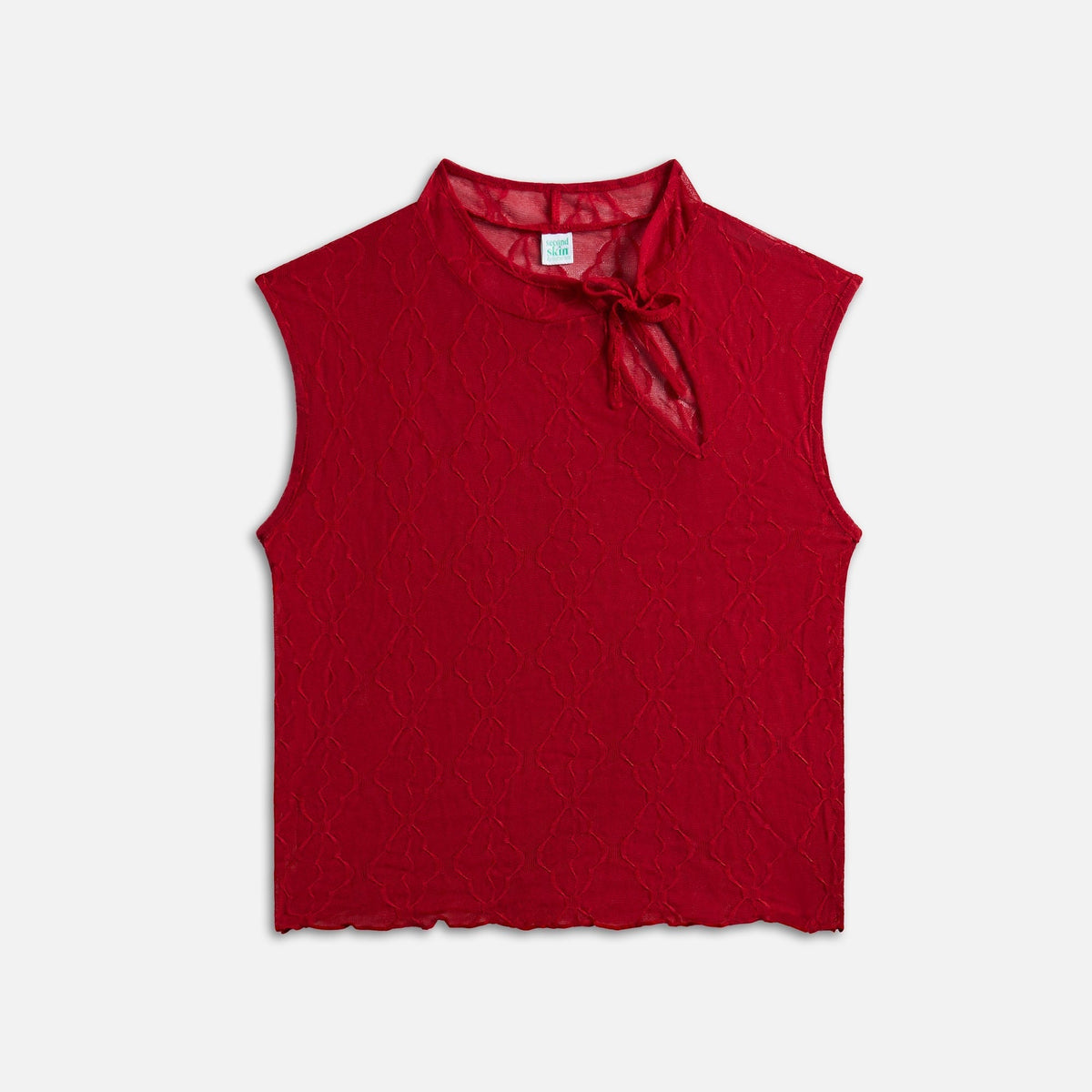 Second Skin Mariposa Keyhole Tee - Goji Berry