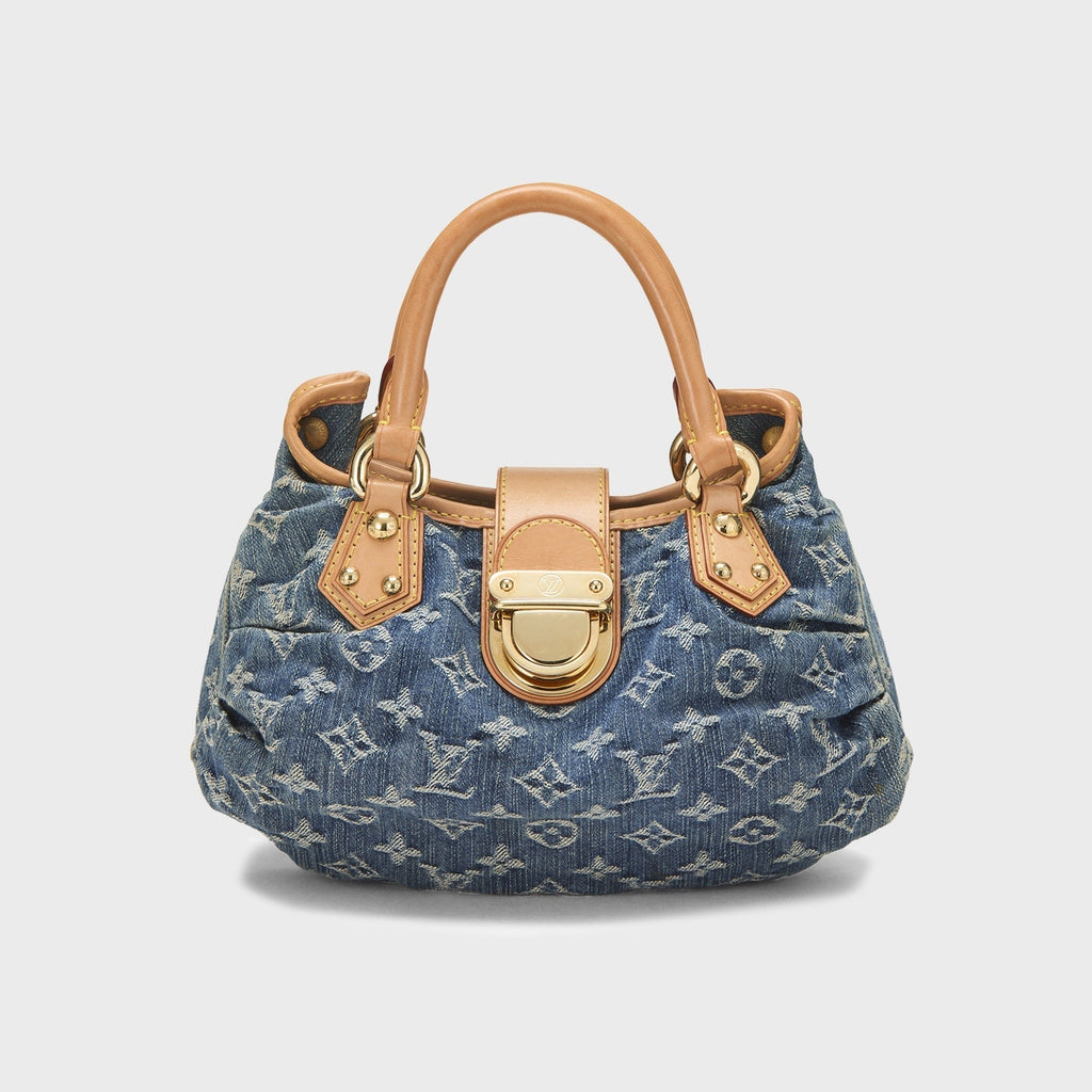 WGACA Louis Vuitton Monogram Denim Pleaty Bag - Blue
