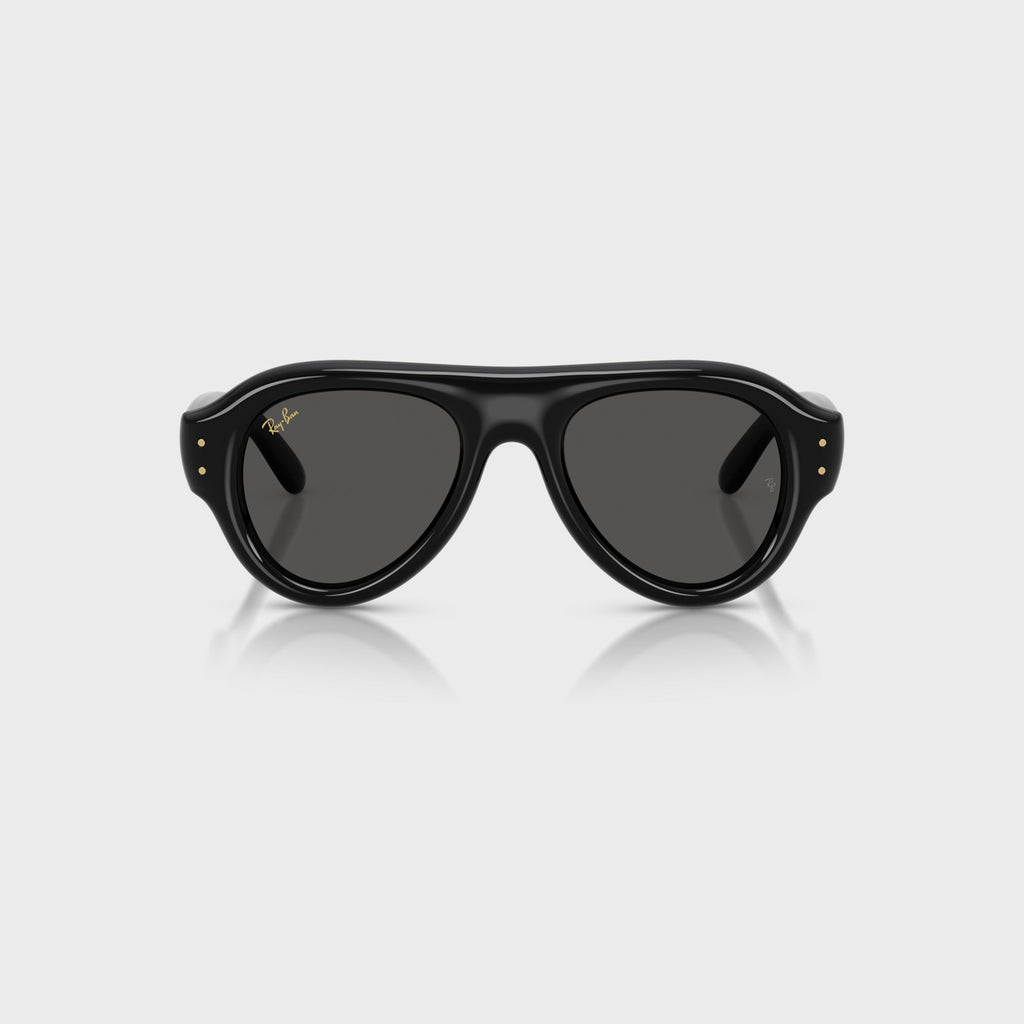 Ray-Ban x A$AP Rocky Aviator Puffer Sunglasses - Black Frame / Dark Grey Lens