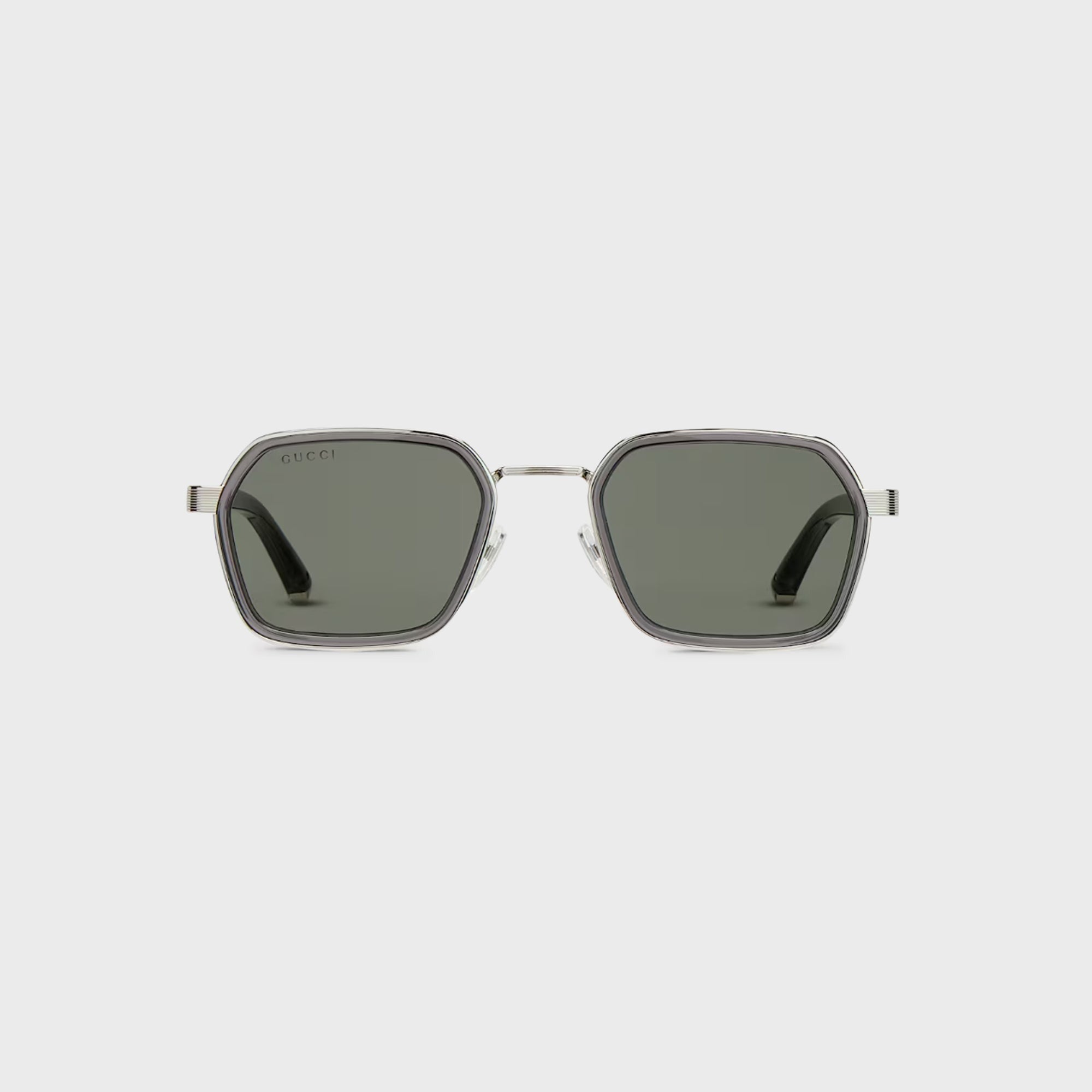 Gucci GG2074S Square Frame Sunglasses - Silver / Grey
