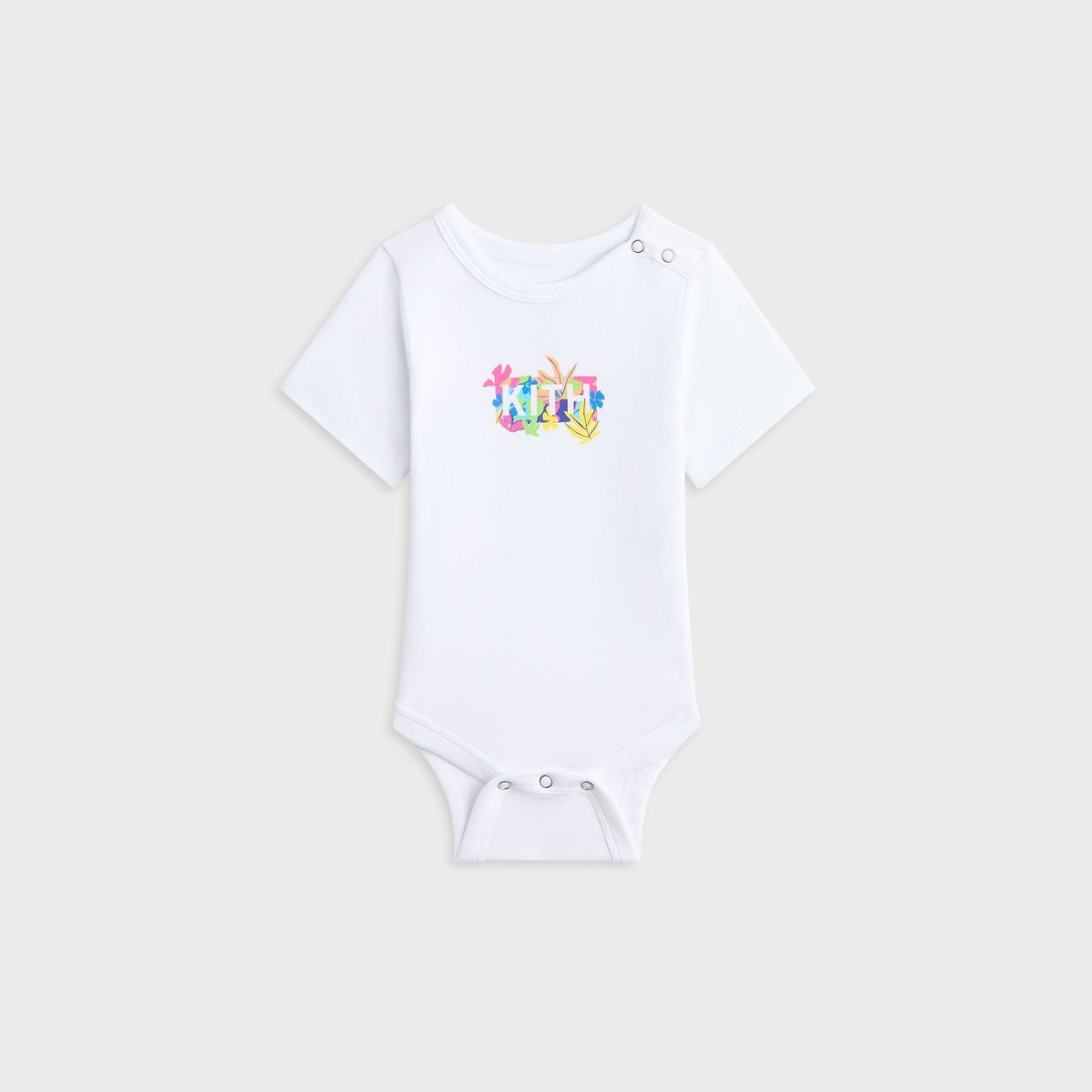 Kith Baby Abstract Tropical Classic Logo Bodysuit - White