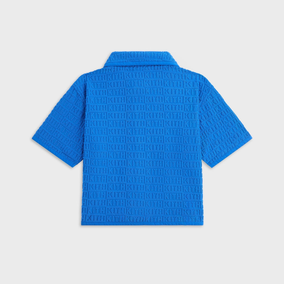 Kith Kids Textured Monogram Zip Front Camp Shirt - Greek