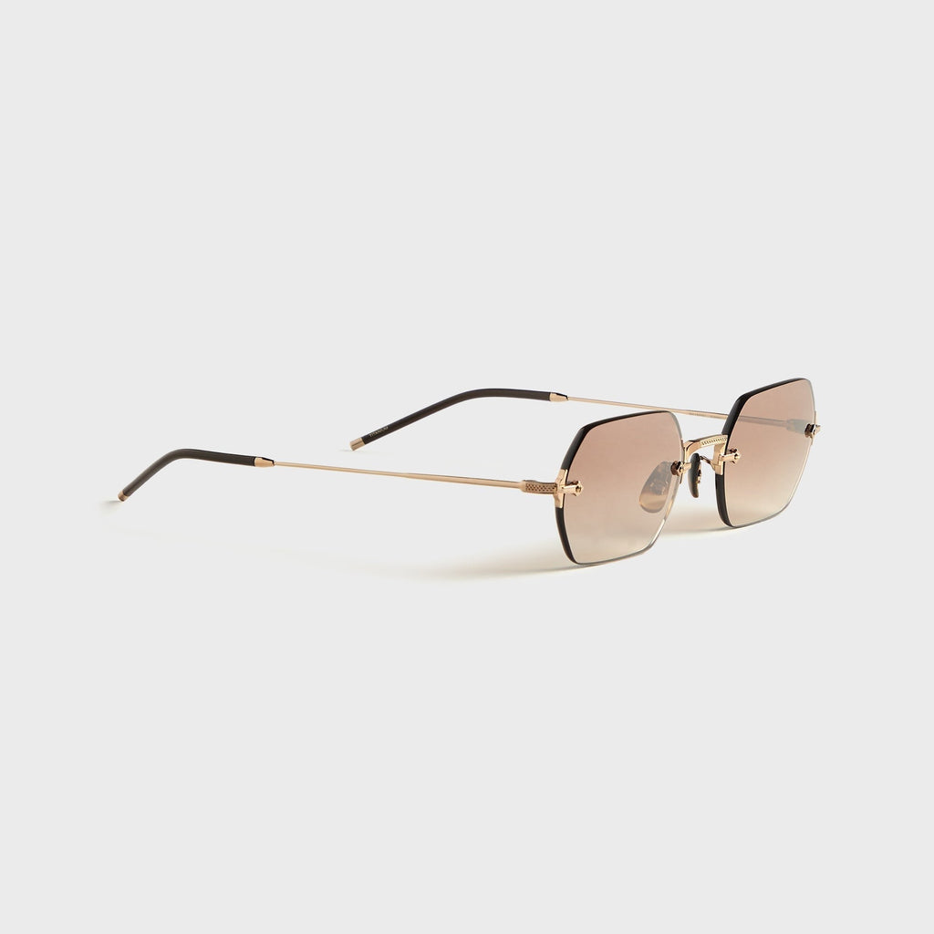 Oliver Peoples TK-13 Sunglasses - Gold / Dark Brown Gradient