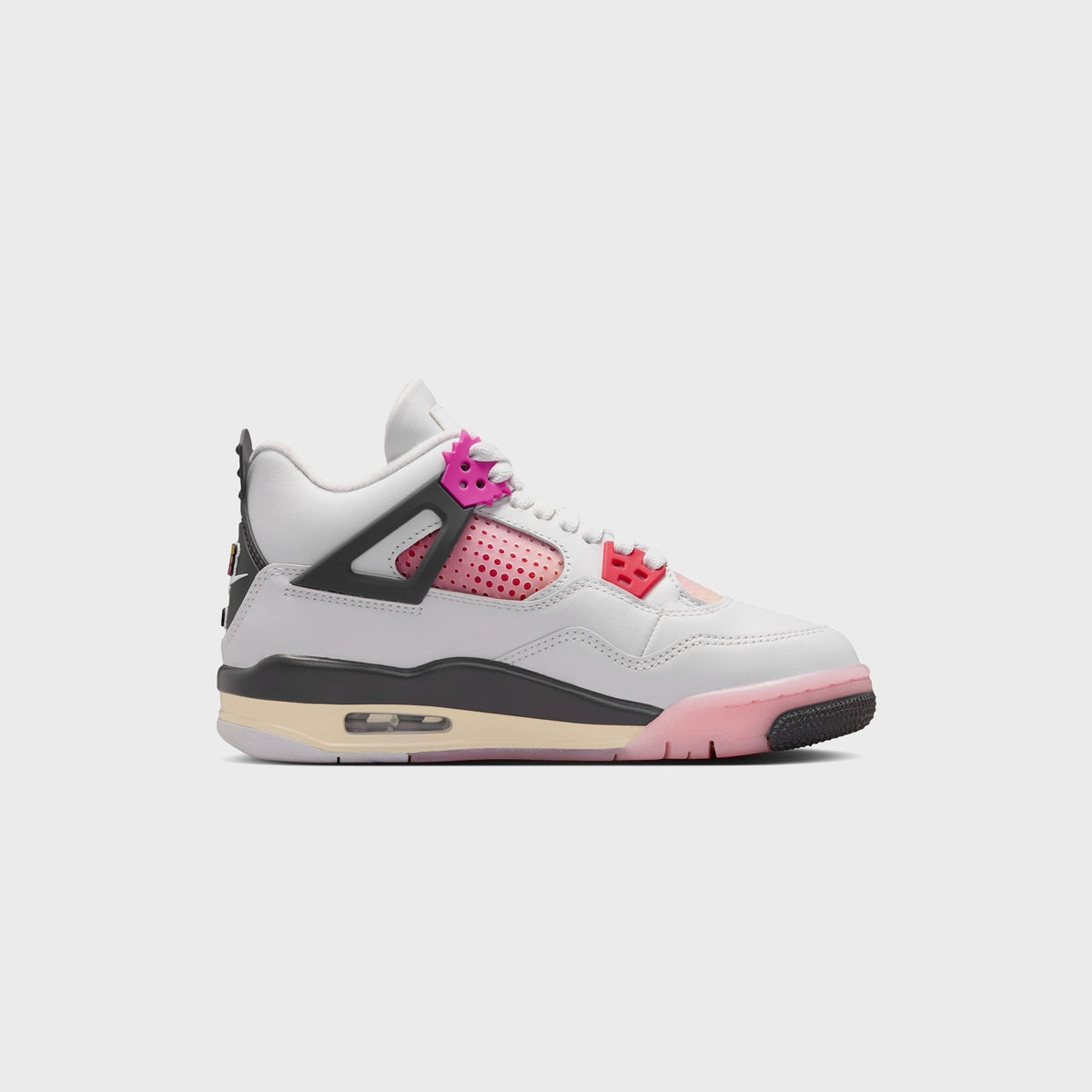 Jordan GS Air Jordan 4 Retro - Off-White / Anthracite / Fire Pink / Fire Pink