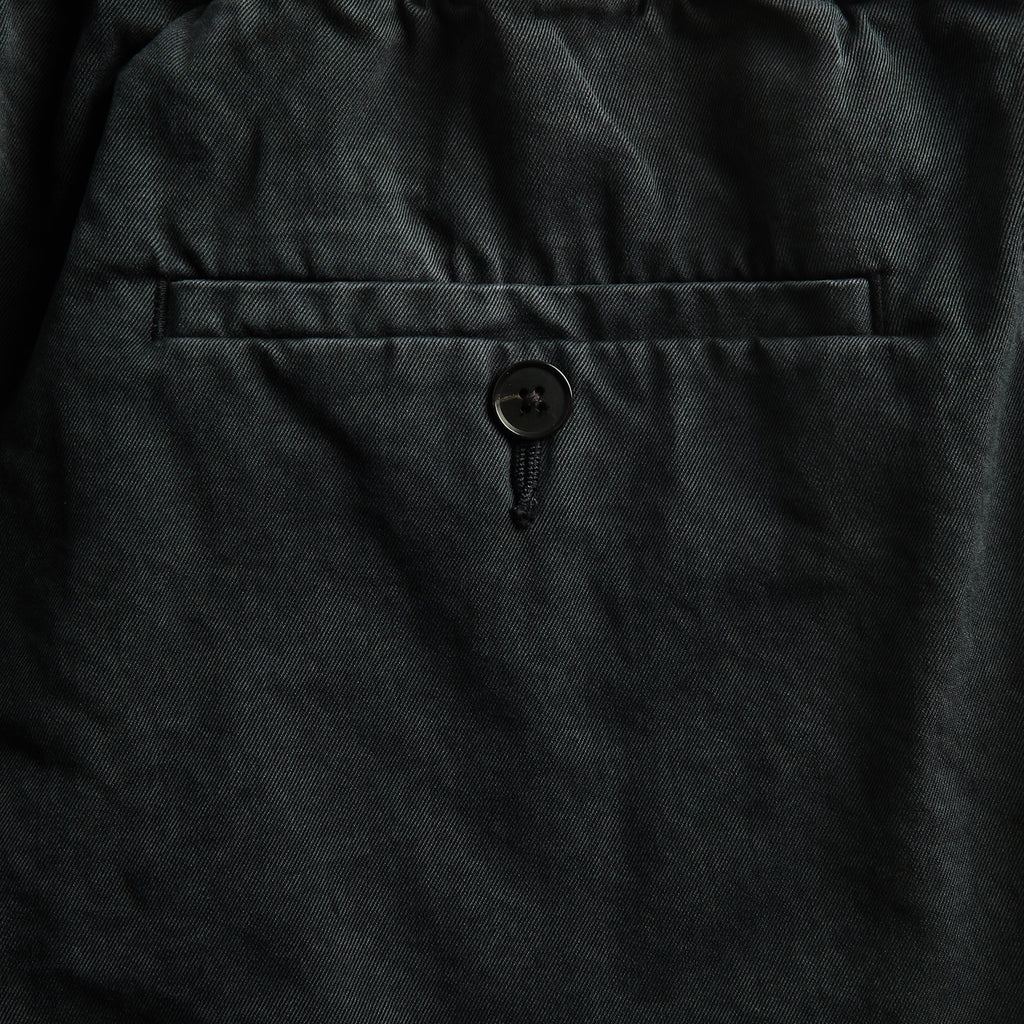 Auralee Garment-Dyed Finx Light Chino Short - Black