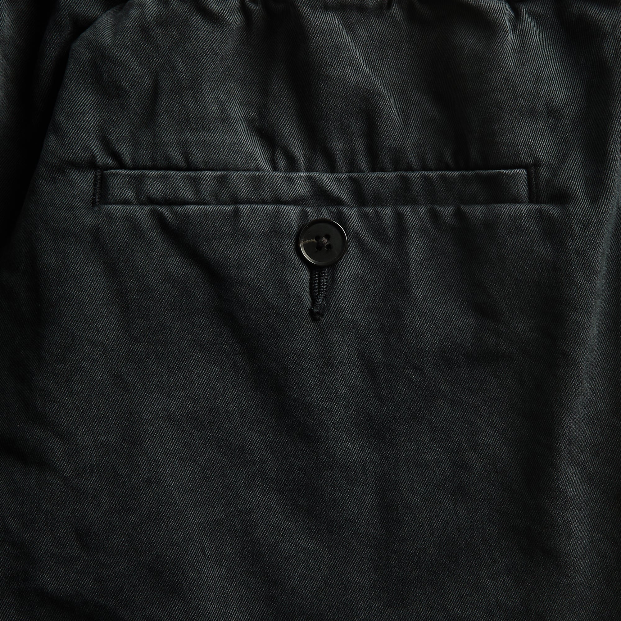 Auralee Garment-Dyed Finx Light Chino Short - Black