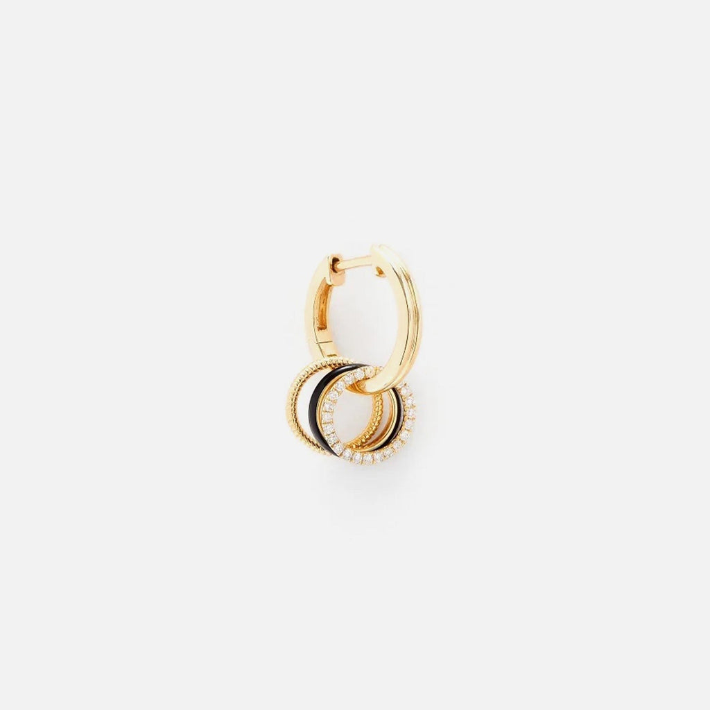 Yvonne Leon Double Creole Bouee Couleur PM Earring - Gold
