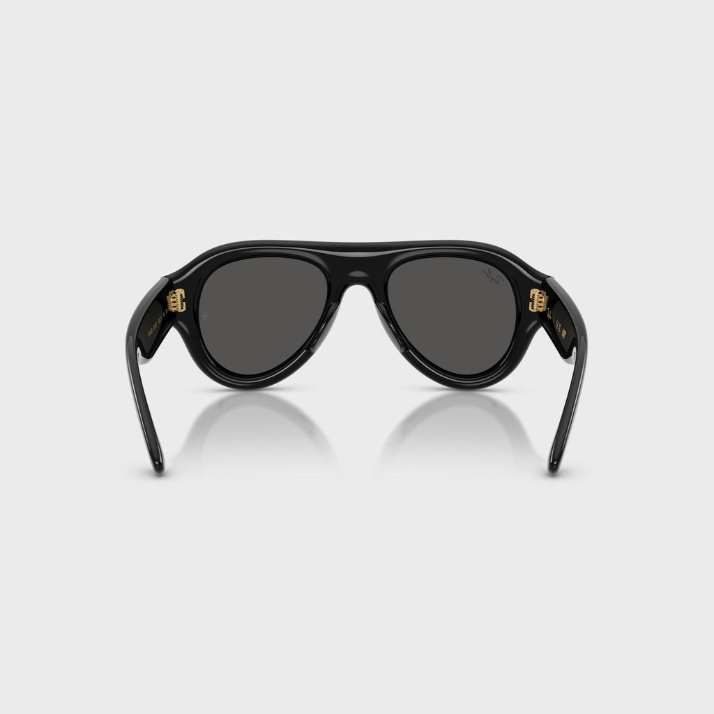 Ray-Ban x A$AP Rocky Aviator Puffer Sunglasses - Black Frame / Dark Grey Lens