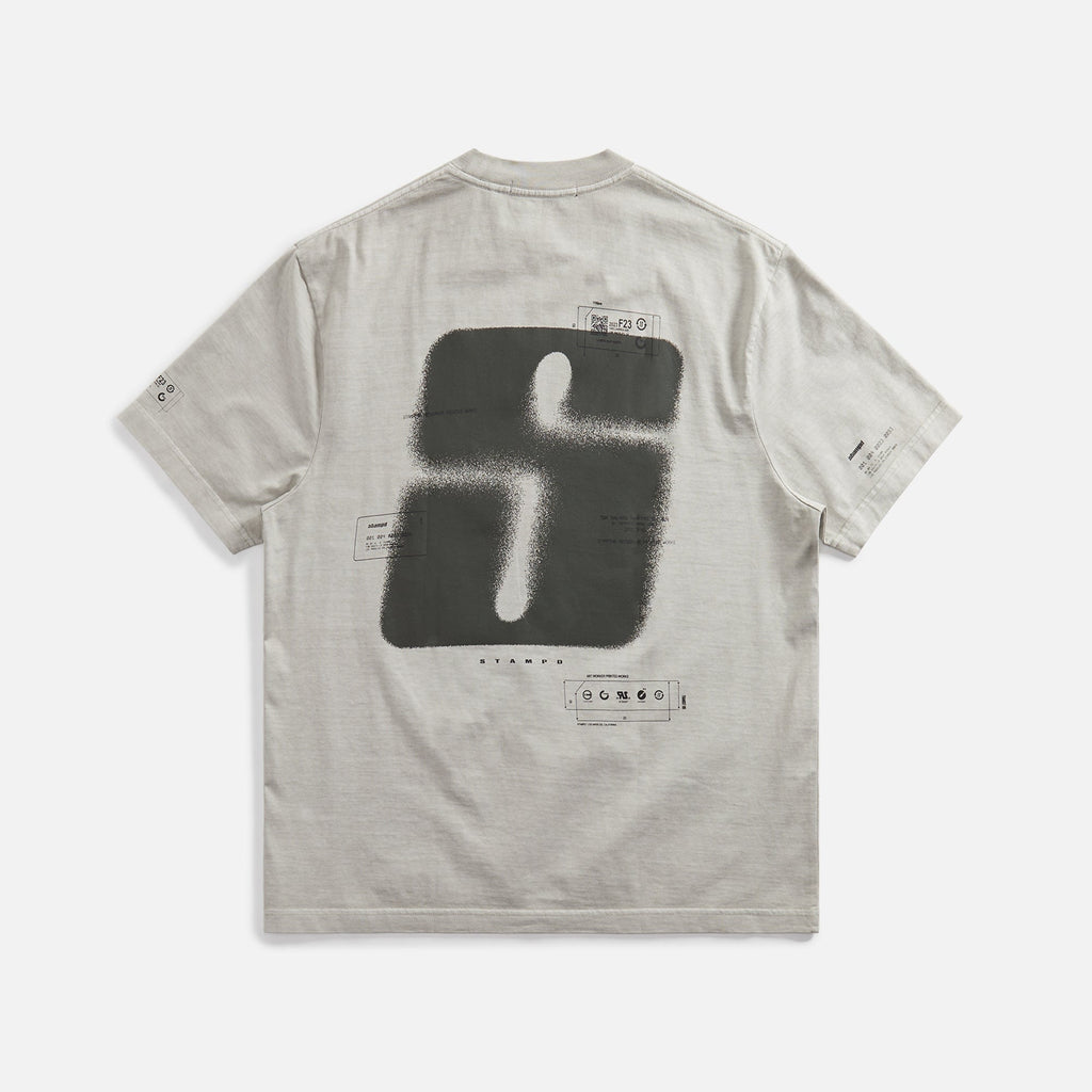 Stampd Oil Washed Transit Relaxed Tee - Fog