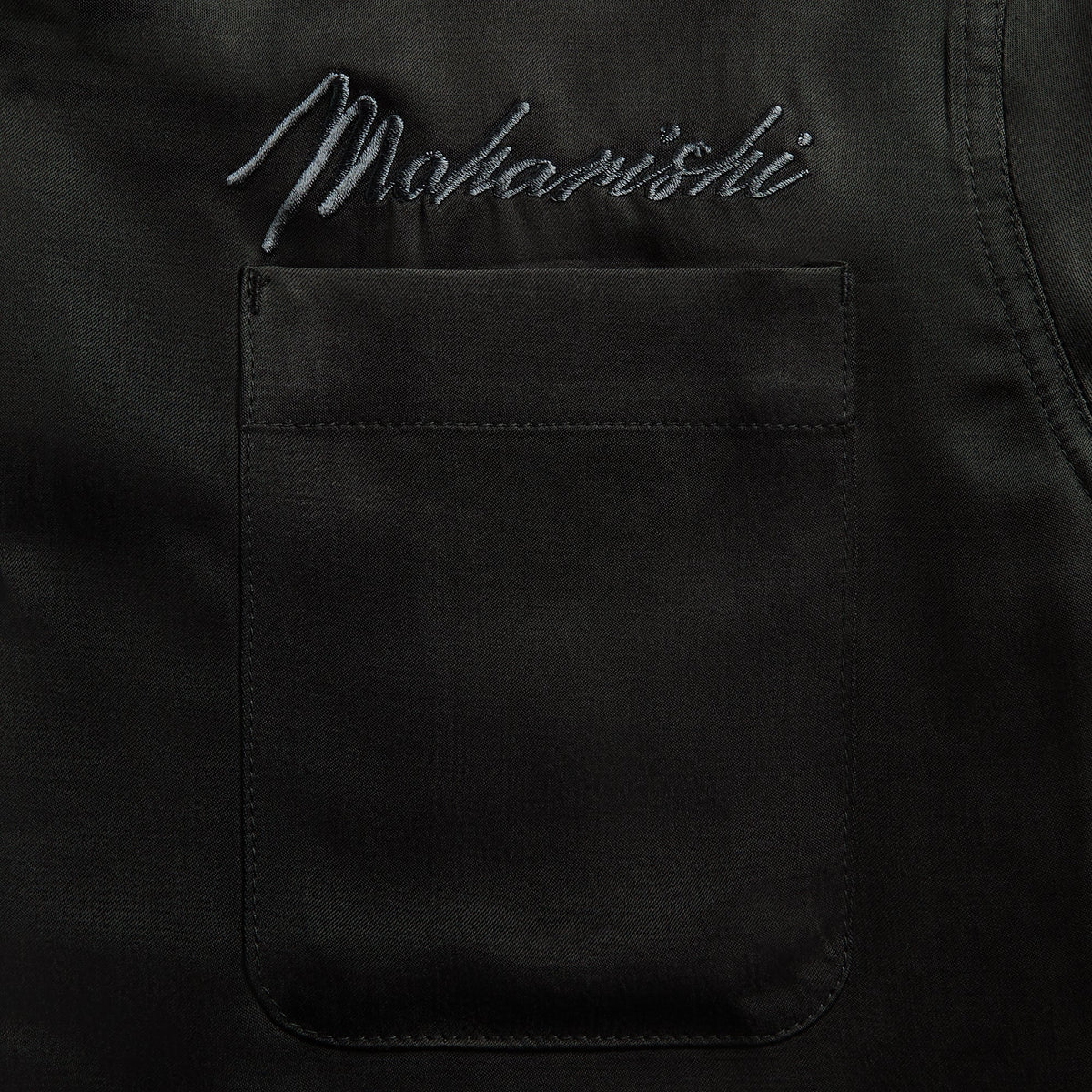 Maharishi 7364 Sakura Dragon Camp Collar Shirt - Black