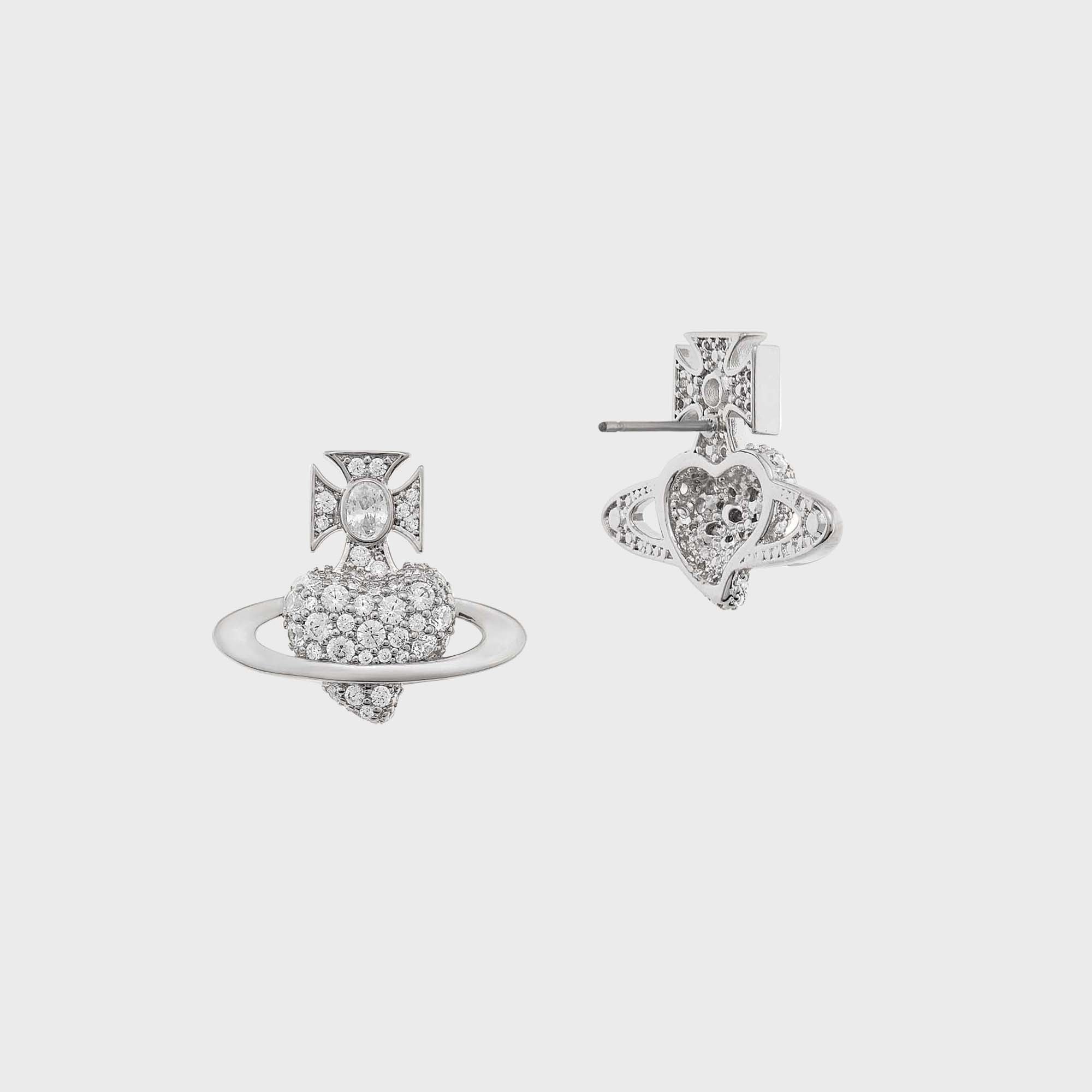 Vivienne Westwood Valentine's Agnatha Earrings - Silver