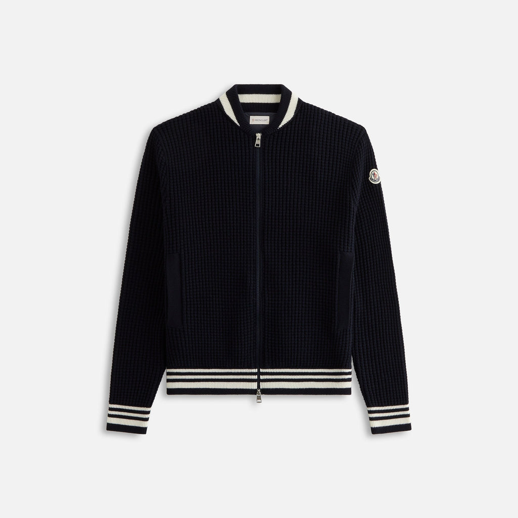Moncler Cardigan Extrafine Wool - Navy