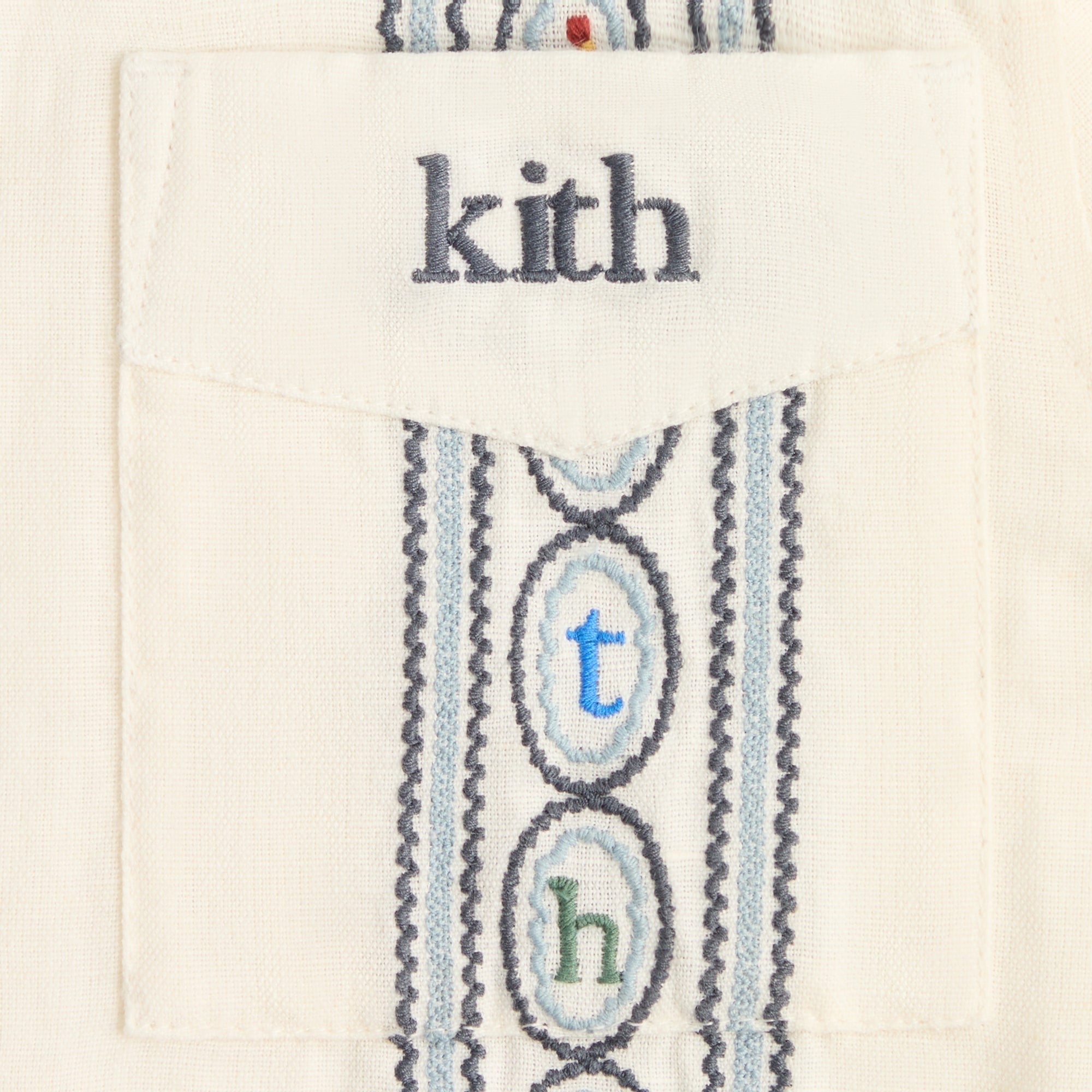 Kith Kids Novelty Embroidered Bennet Collared Shirt - Silk