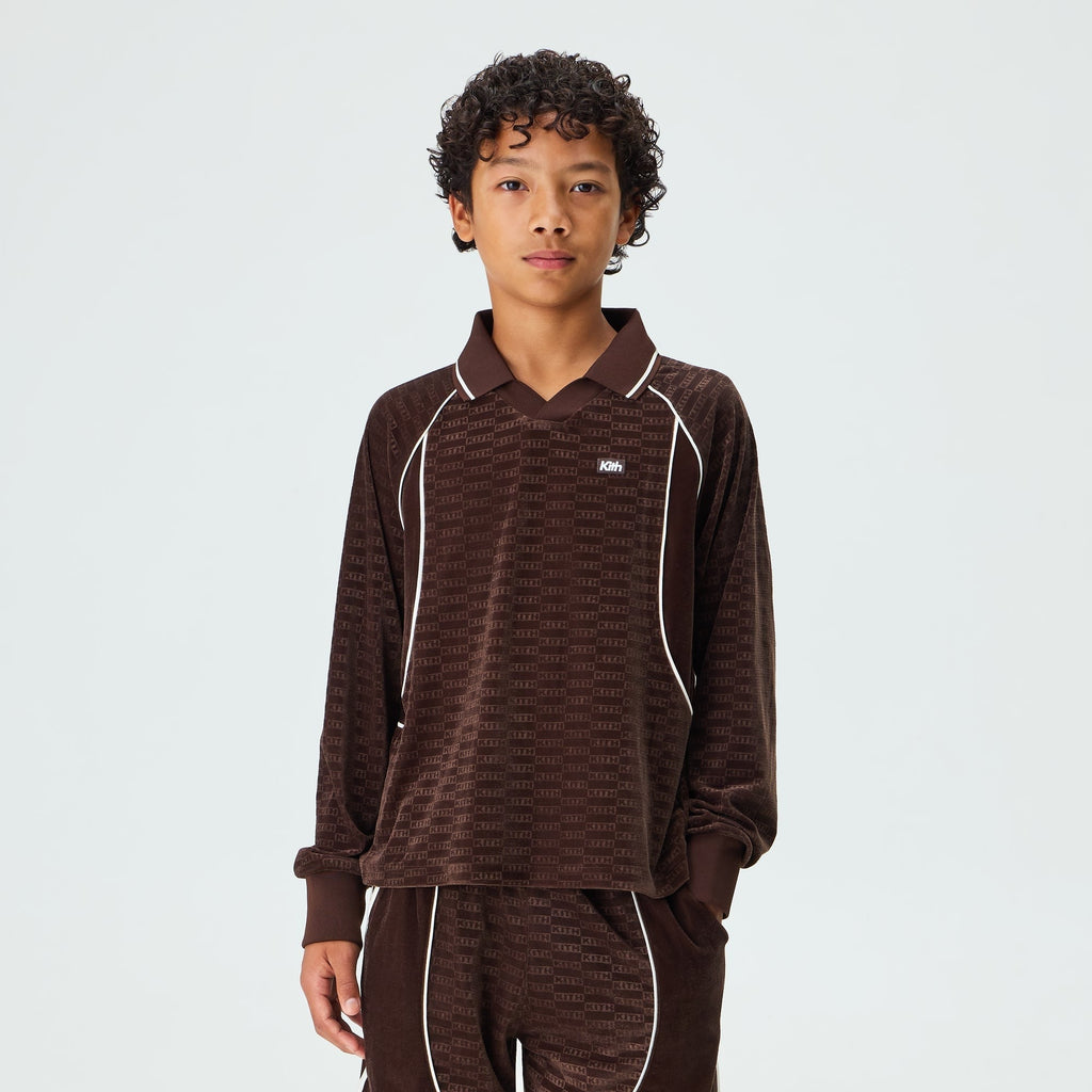 Kith Kids Monogram Velour Soccer Jersey - Kindling