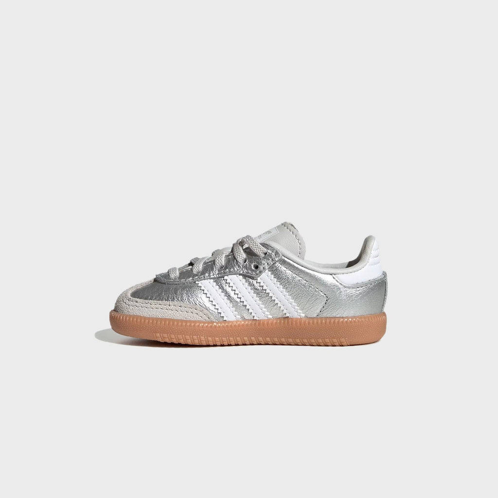 adidas TD Samba OG Comfort Closure Elastic Lace - Silver Metallic / Cloud White / Gum