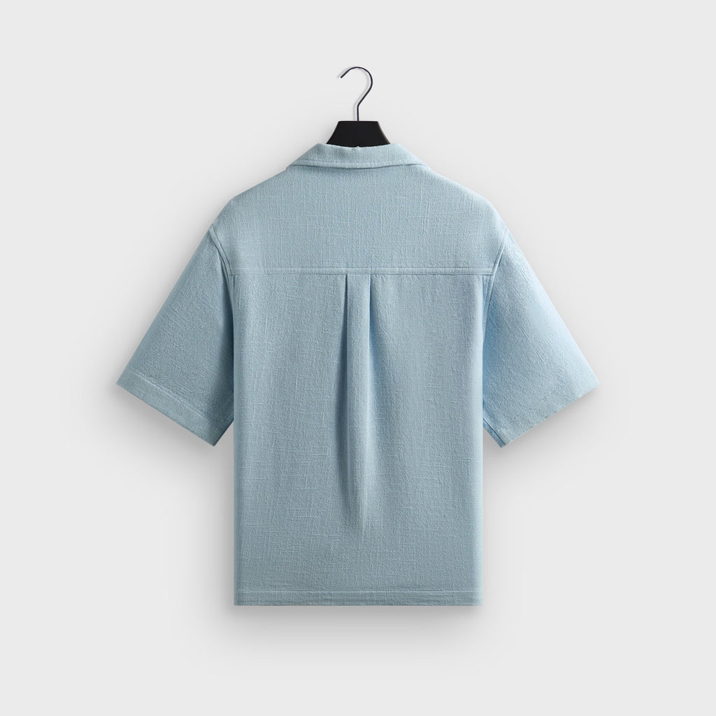 Kith Soft Woven Cropped Beckham Camp Collar Shirt - Light Indigo