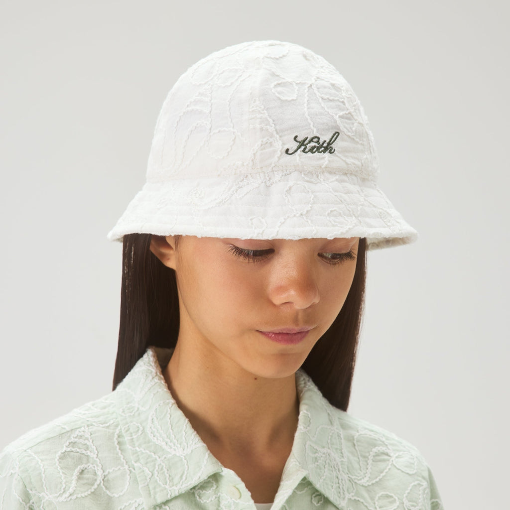 Kith Kids Canvas Rope Embroidered Lloyd Bucket Hat - Silk