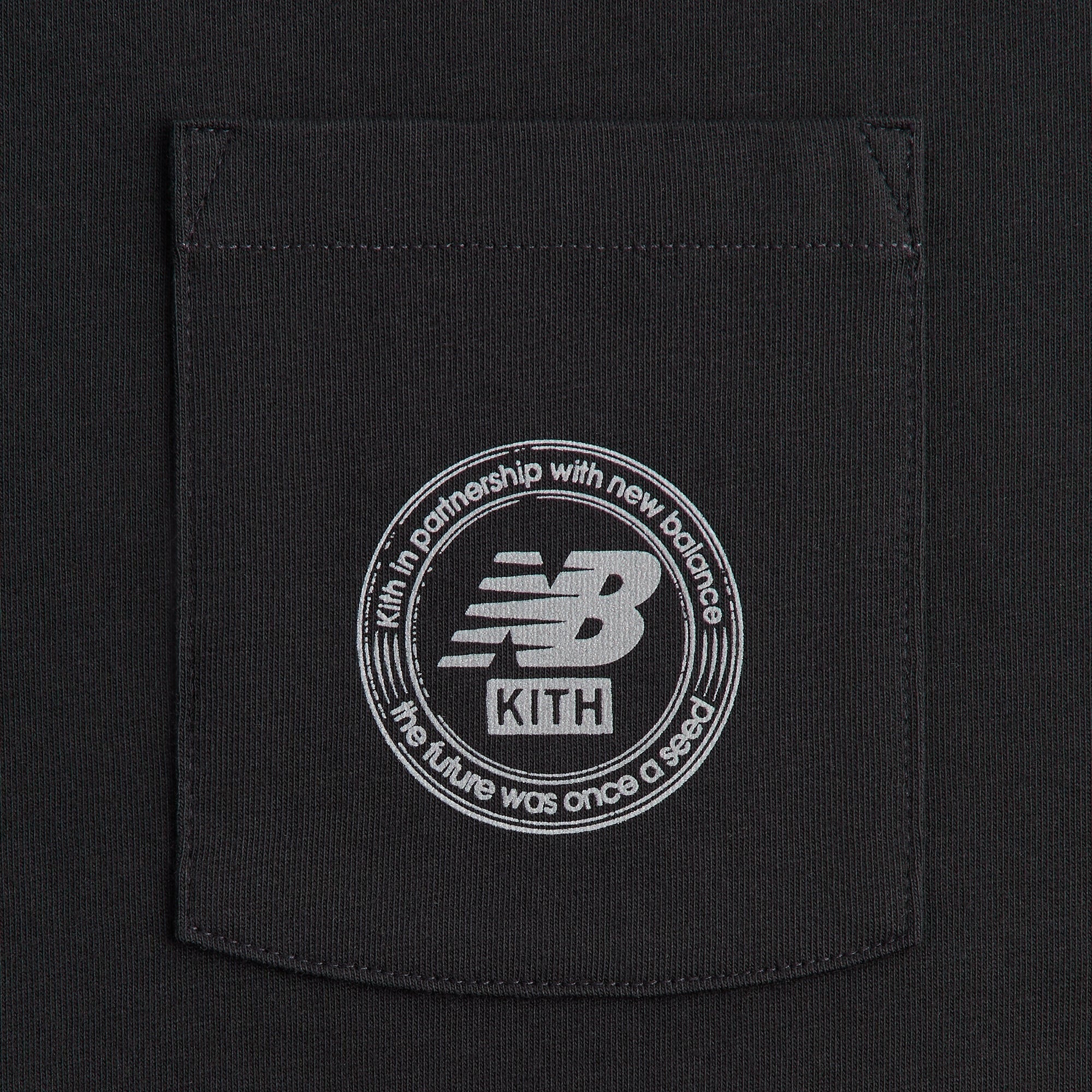 Kith & New Balance Crest Pocket Tee - Black