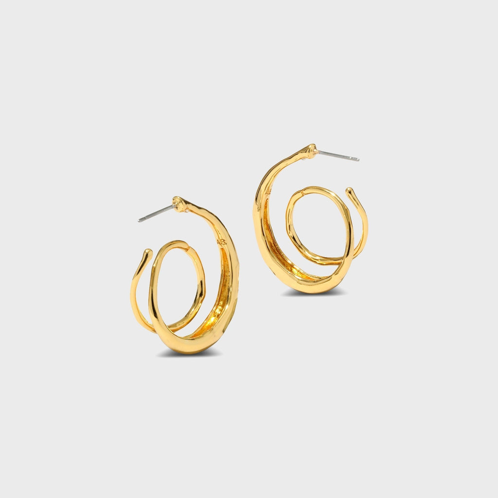 Alexis Bittar Molten Gold Spiral Hoop Earring - Gold