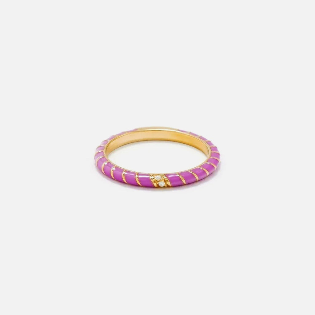 Yvonne Leon Alliance Mini Torsade Couleur - Violet