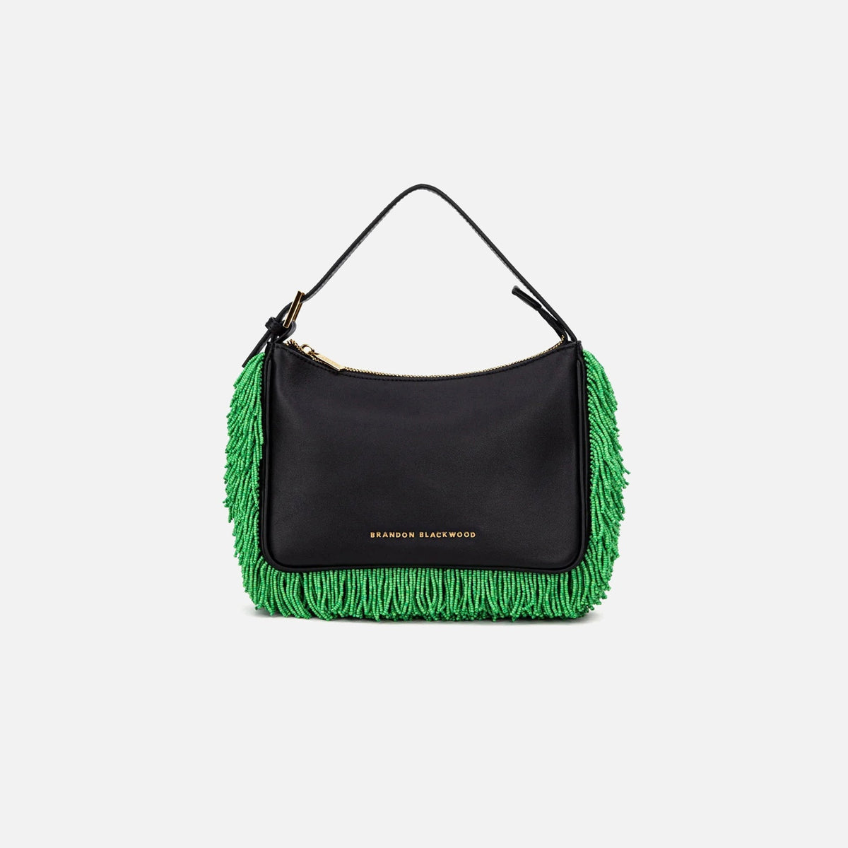 Brandon Blackwood Beaded Cortni Bag - Black Green