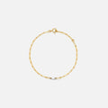 Yvonne Leon Bracelet PM 1 Baguettes Clos Diamant Small Link - Yellow