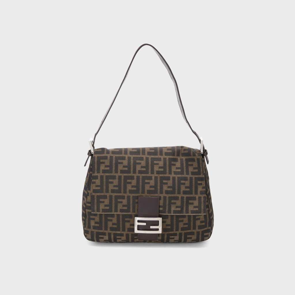 WGACA Fendi Zucca Mamma Baguette Shoulder Bag - Brown