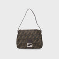 WGACA Fendi Zucca Mamma Baguette Shoulder Bag - Brown