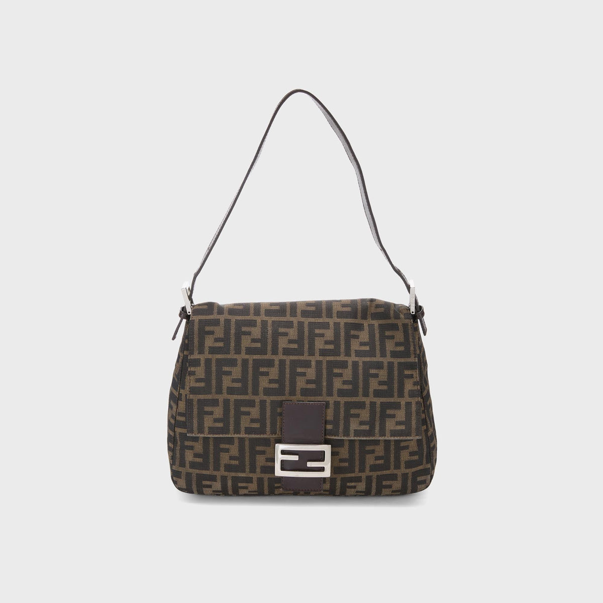 WGACA Fendi Zucca Mamma Baguette Shoulder Bag - Brown