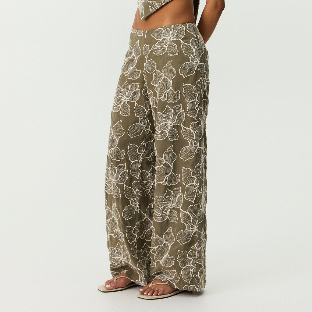 Kith Women Petra II Embroidered Pant - Dome