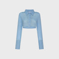 Oseree Lumiere Cropped Shirt - Crystal