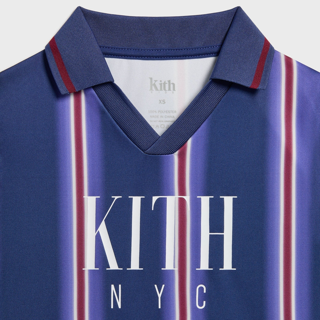 Kith Kids Blurred Stripe Soccer Jersey - Cyanotype - PH