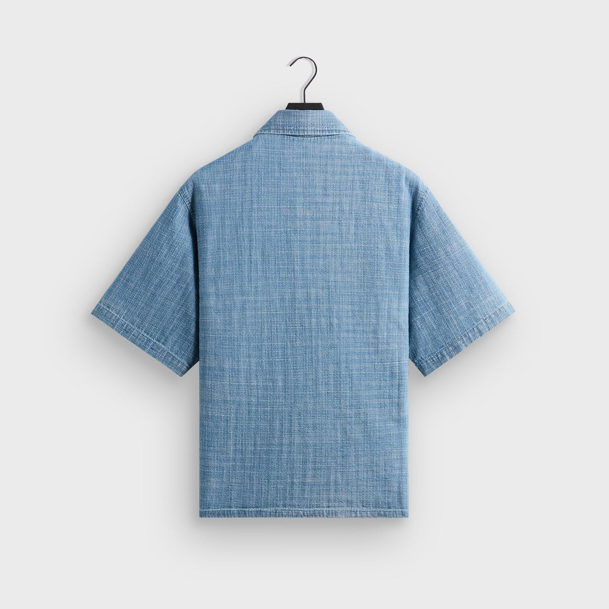 Kith Textured Indigo Paxton Zip Front Shirt - Light Indigo