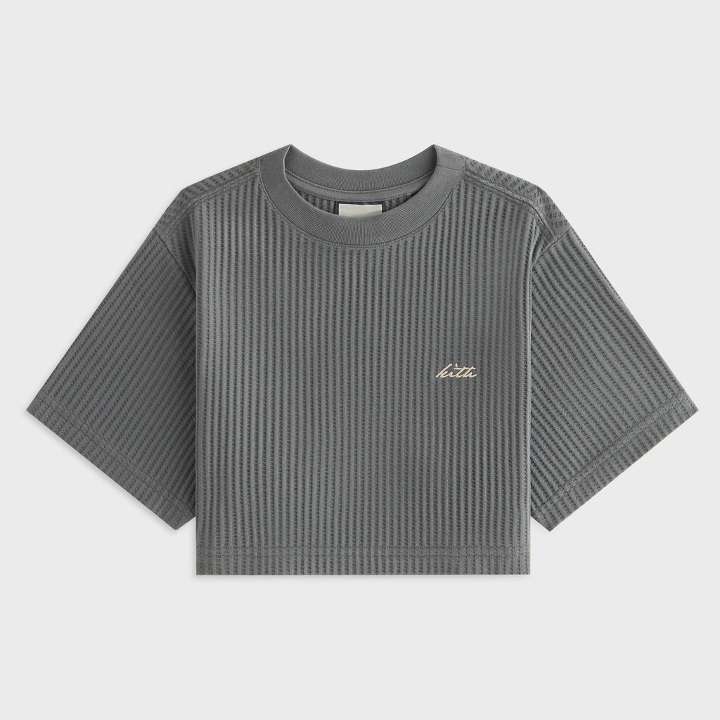 Kith Women Fei Waffle Cropped Tee - Island