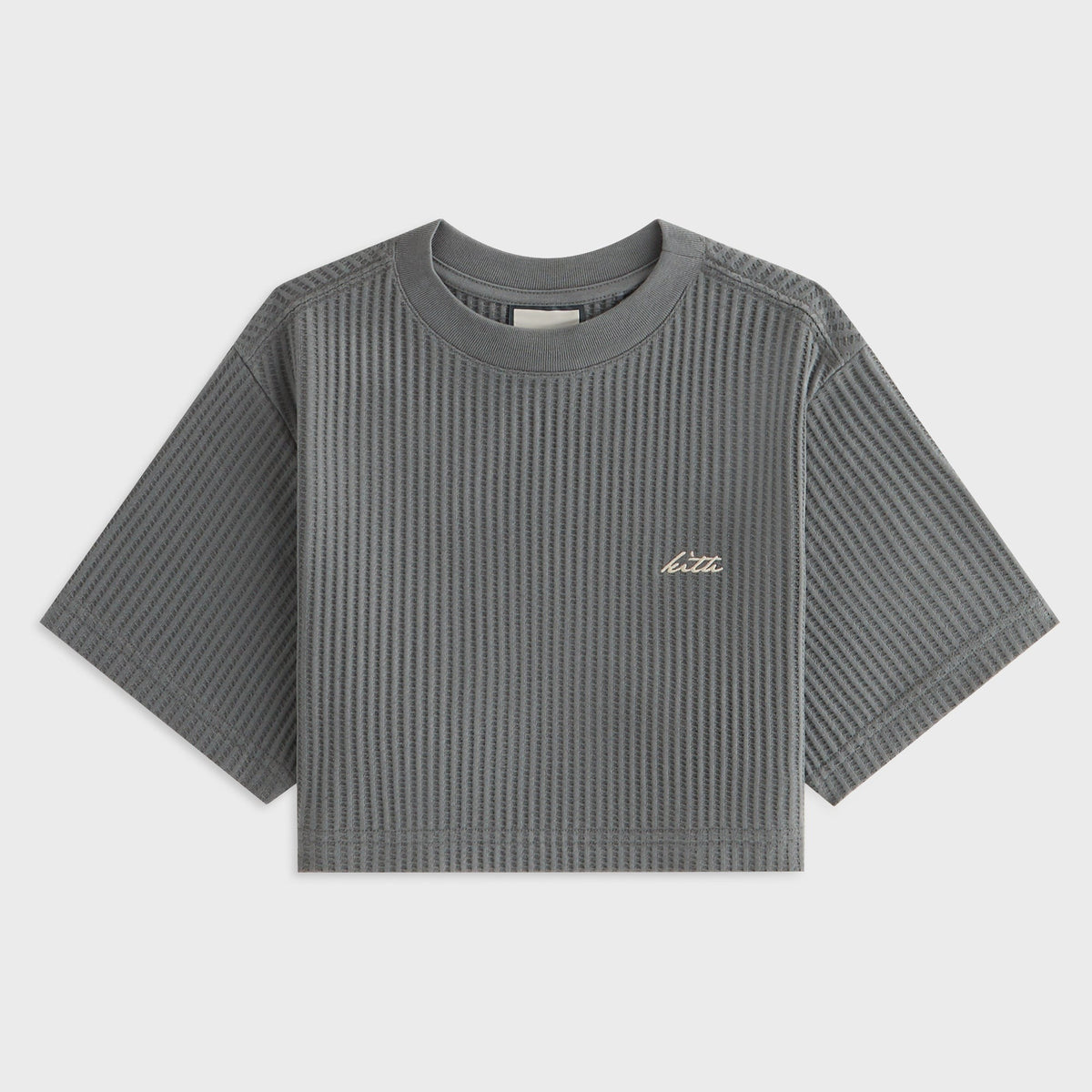 Kith Women Fei Waffle Cropped Tee - Island