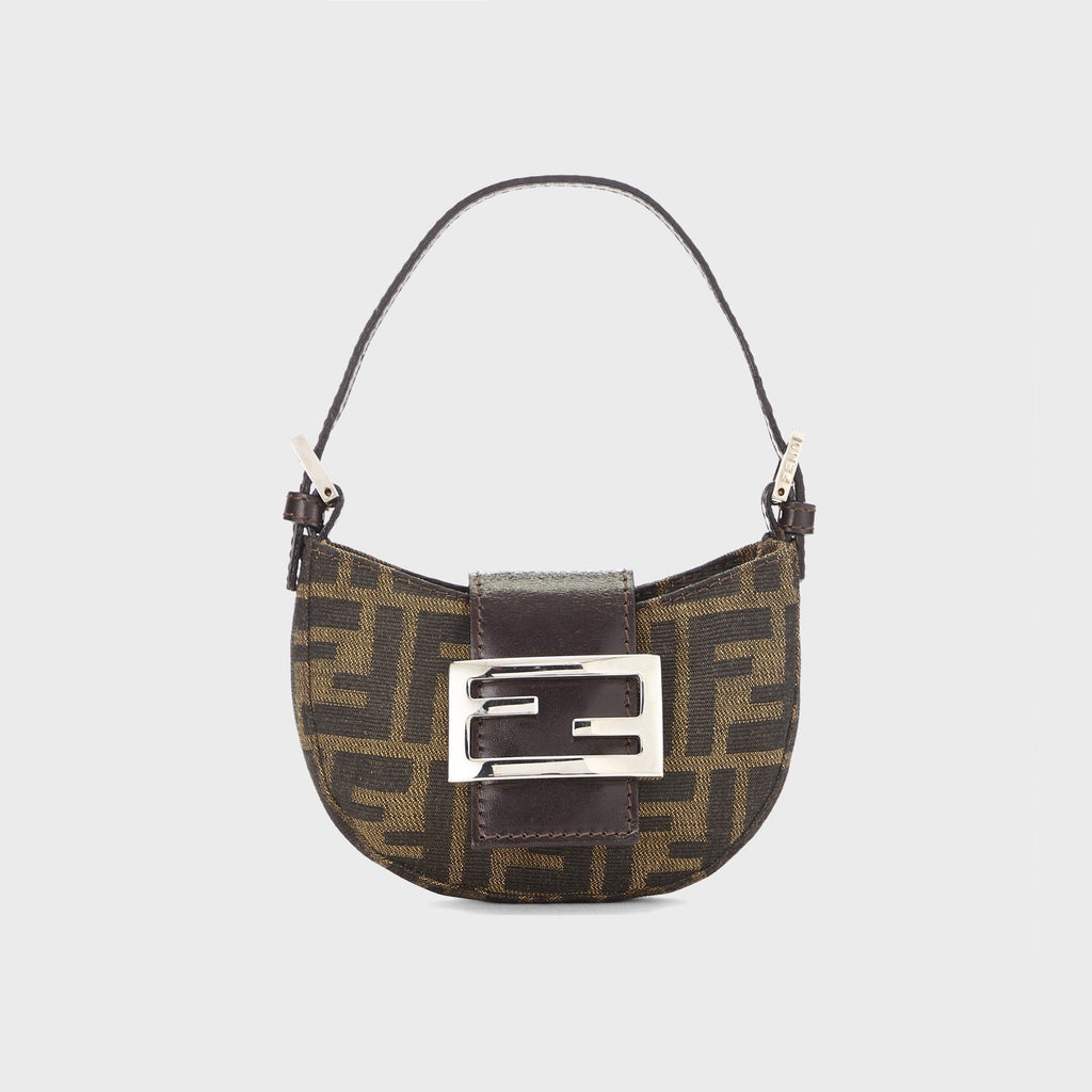 WGACA Fendi Zucca Croissant Mini Bag - Brown