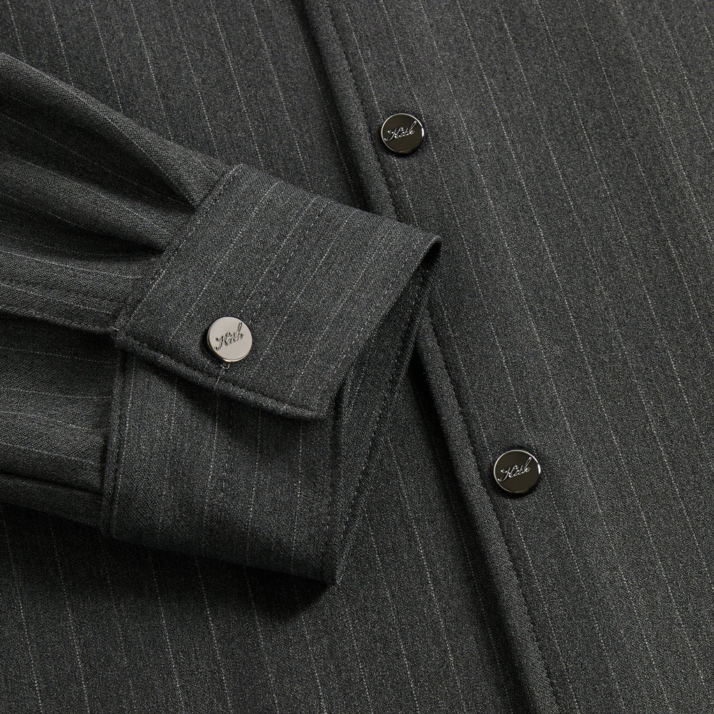 Kith Double Weave Montague Shirt - Dark Heather Grey