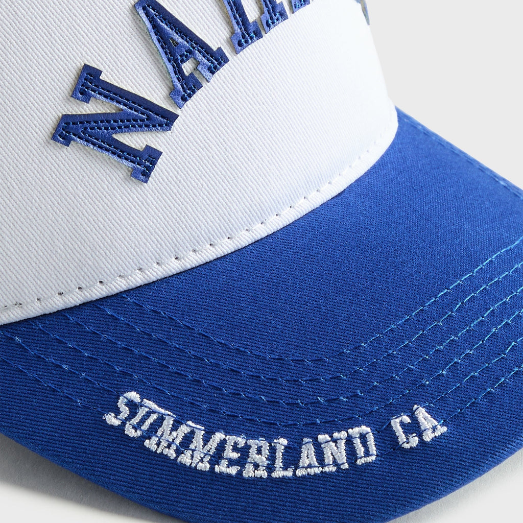 NAHMIAS Summerland Brim Trucker Hat - White / Blue