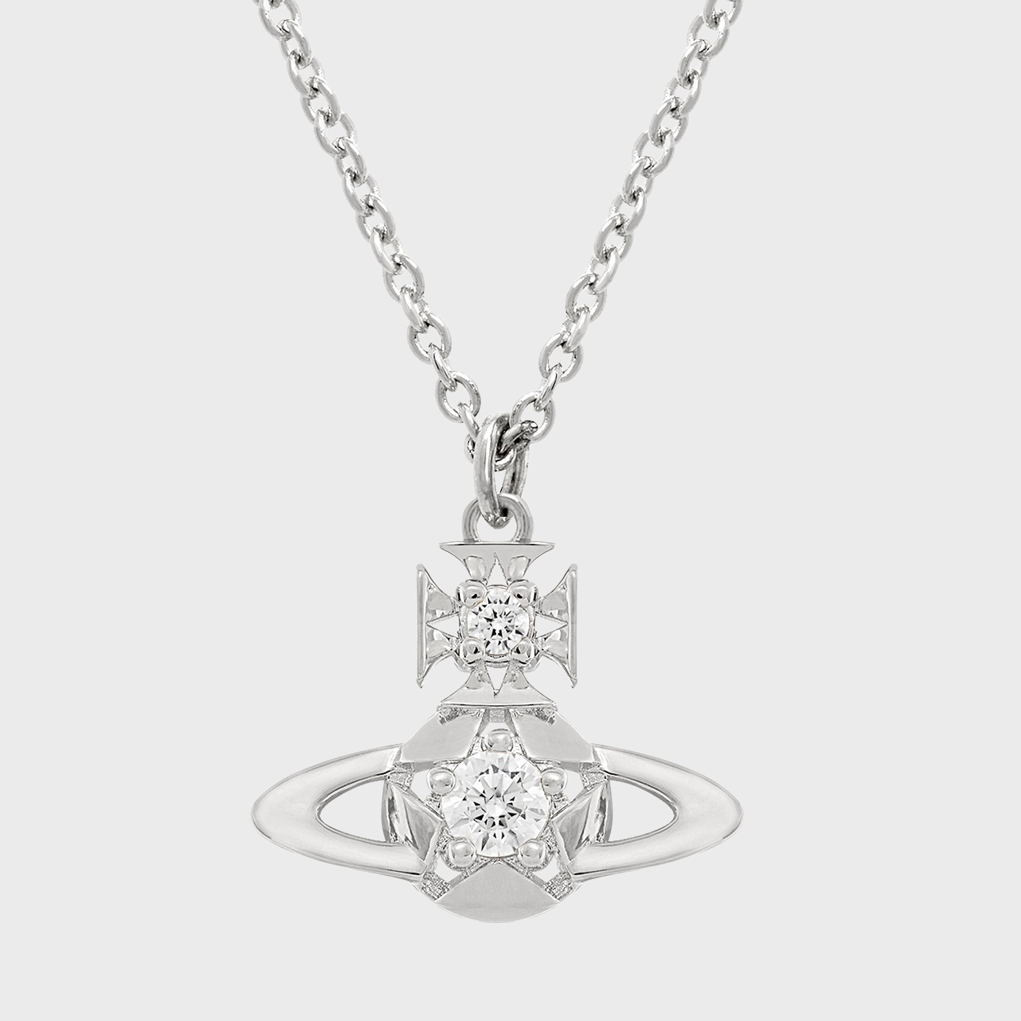 Vivienne Westwood Lee Orb Pendant - Platinum / White