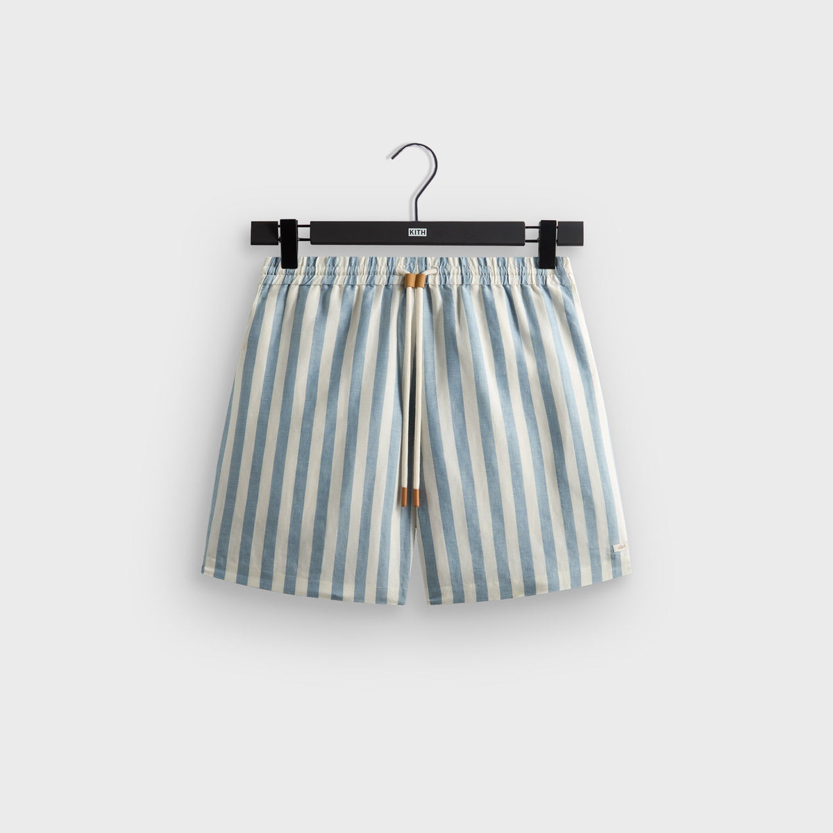 Kith Spun Silk Linen Stripe Kellen Short - Light Indigo