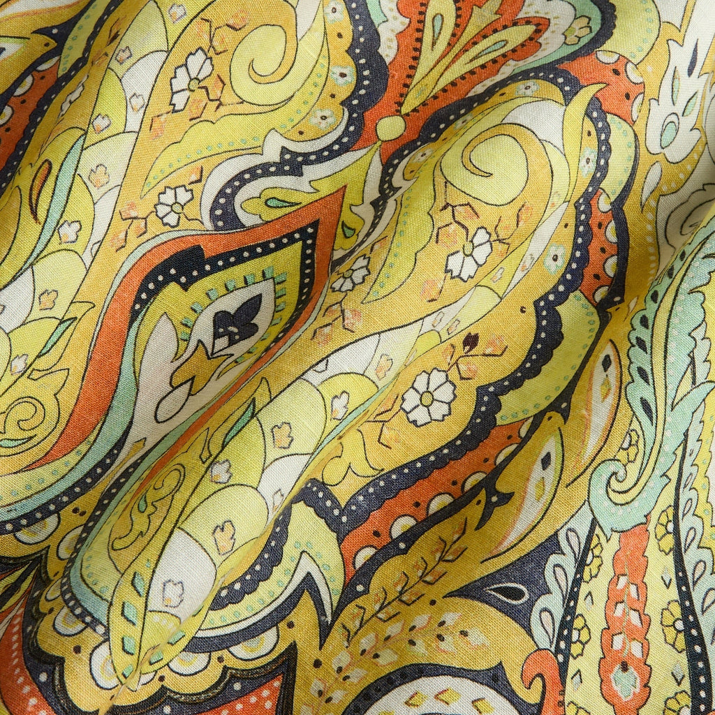 Orlebar Brown Maitan Relaxed Fit Linen Fairground Shirt - Multi / Vermillion