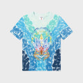 Casablanca Surf Lotus Tie-Dye Tee - Blue