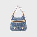 WGACA Louis Vuitton Denim Baggy GM Bag - Blue
