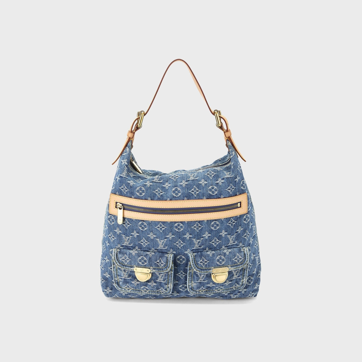 WGACA Louis Vuitton Denim Baggy GM Bag - Blue