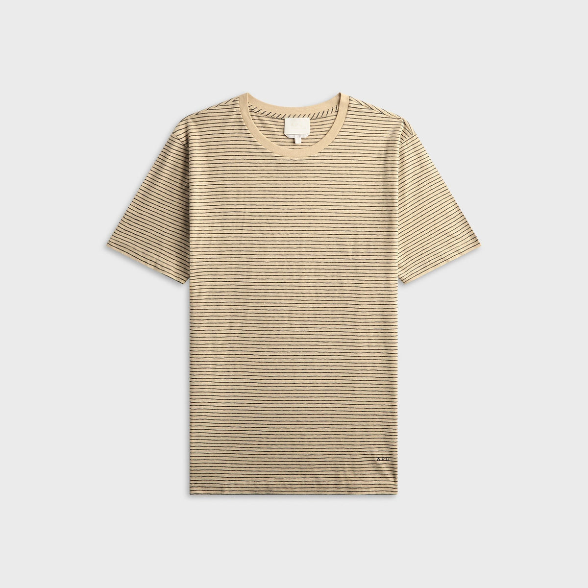 A.P.C. Striped Tee - Beige / Black