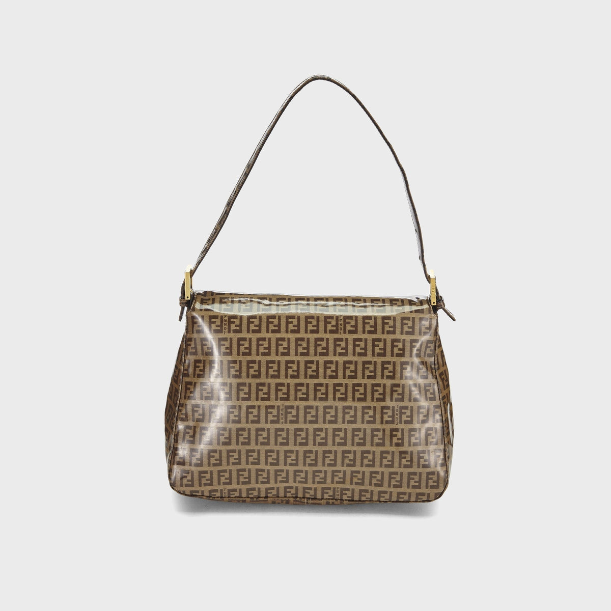 WGACA Fendi Patent Mamma Shoulder Bag - Brown