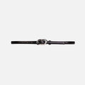 Black Suede Studio Greca Leather Belt - Black