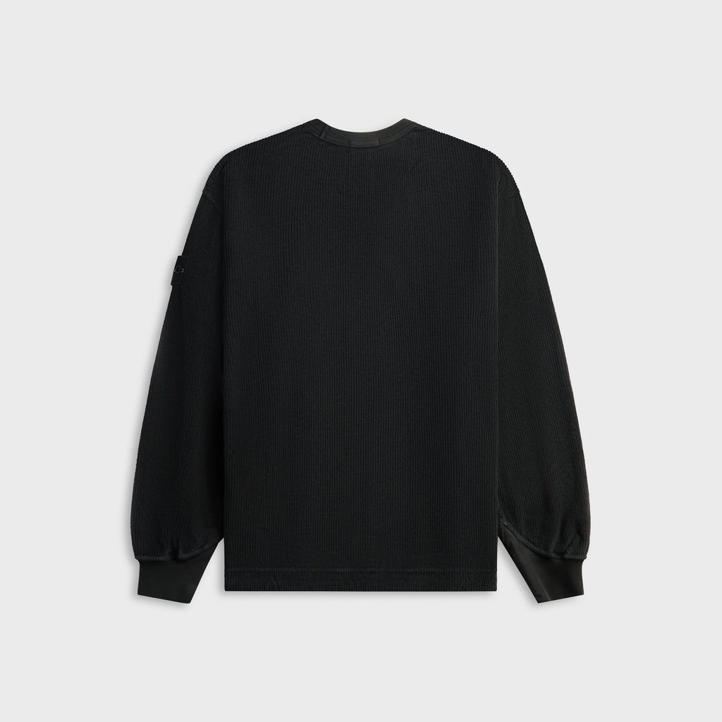 Stone Island Jersey Corduroy Crewneck Sweatshirt - Lead Grey