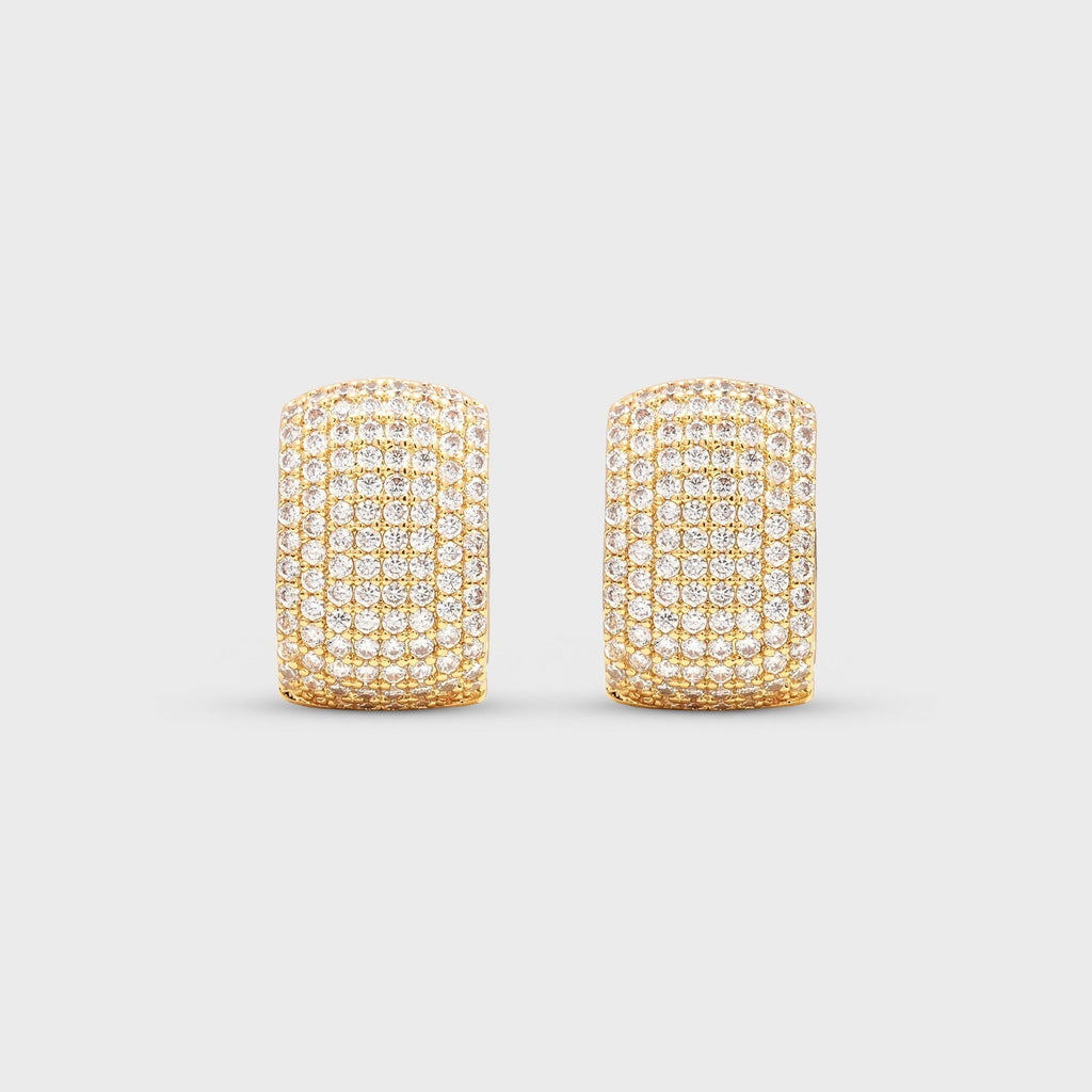 Crystal Haze Exclusive Infinity Hoops Small - Gold / Clear